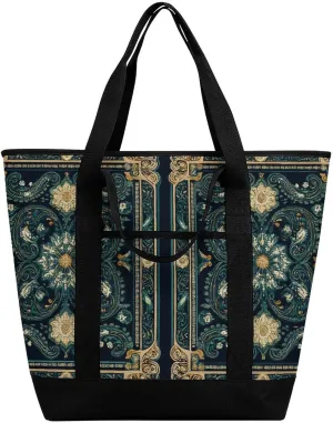 Women's Spacious Thermal Shoulder Bag Stylish Insulated Shopping Tote