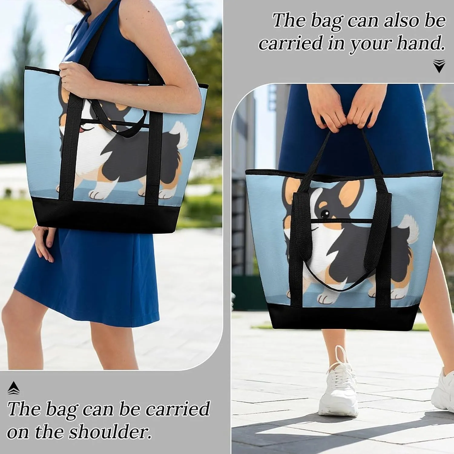 Women's Spacious Thermal Shoulder Bag Stylish Insulated Shopping Tote