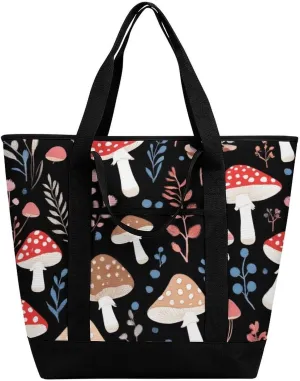 Women's Spacious Thermal Shoulder Bag Stylish Insulated Shopping Tote
