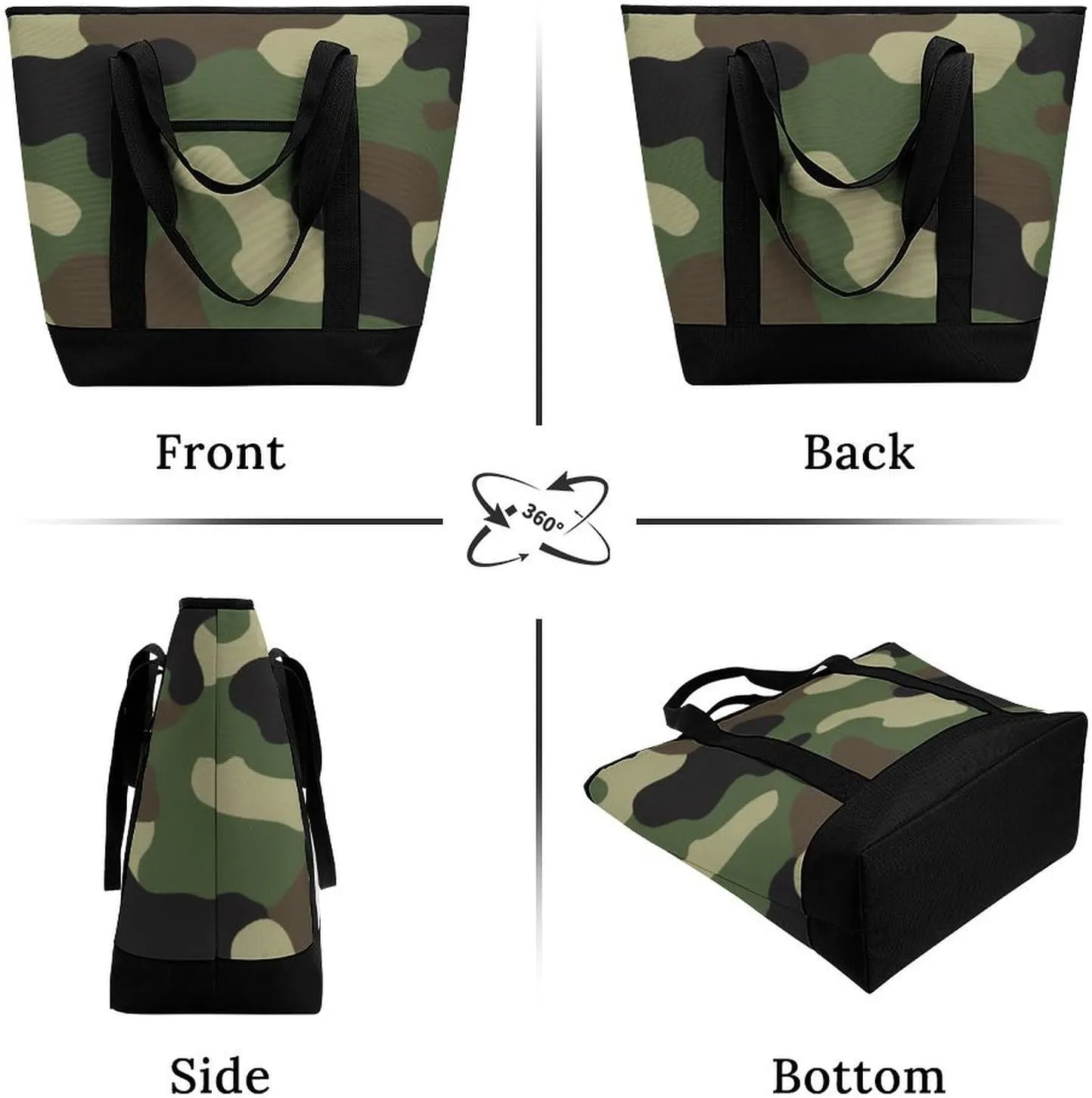 Women's Spacious Thermal Shoulder Bag Stylish Insulated Shopping Tote