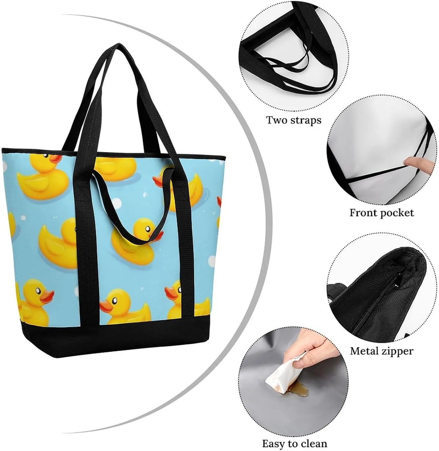 Women's Spacious Thermal Shoulder Bag Stylish Insulated Shopping Tote