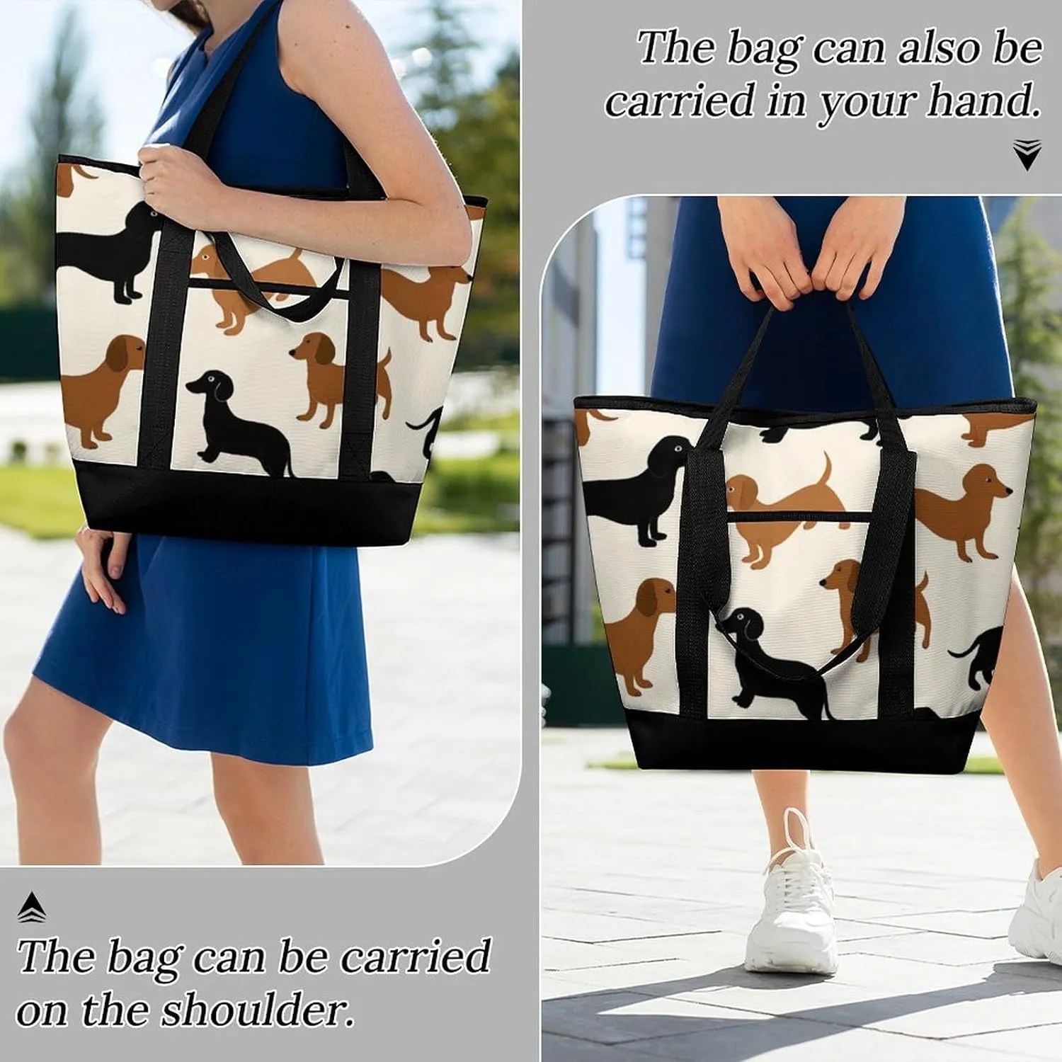 Women's Spacious Thermal Shoulder Bag Stylish Insulated Shopping Tote