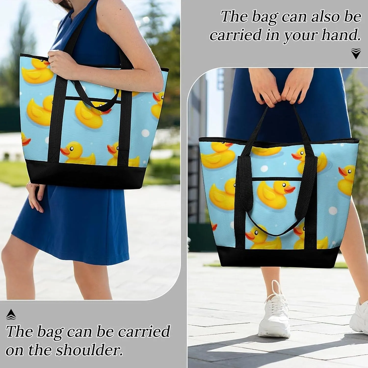 Women's Spacious Thermal Shoulder Bag Stylish Insulated Shopping Tote
