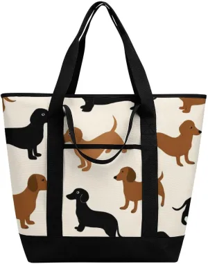 Women's Spacious Thermal Shoulder Bag Stylish Insulated Shopping Tote
