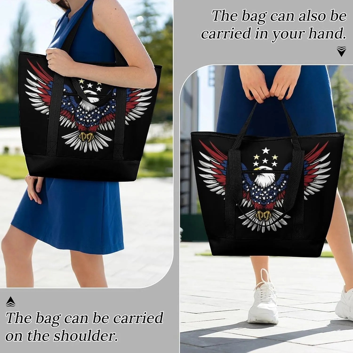 Women's Spacious Thermal Shoulder Bag Stylish Insulated Shopping Tote