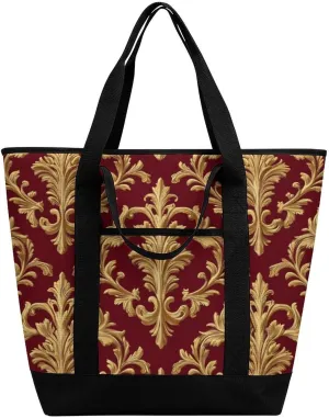 Women's Spacious Thermal Shoulder Bag Stylish Insulated Shopping Tote