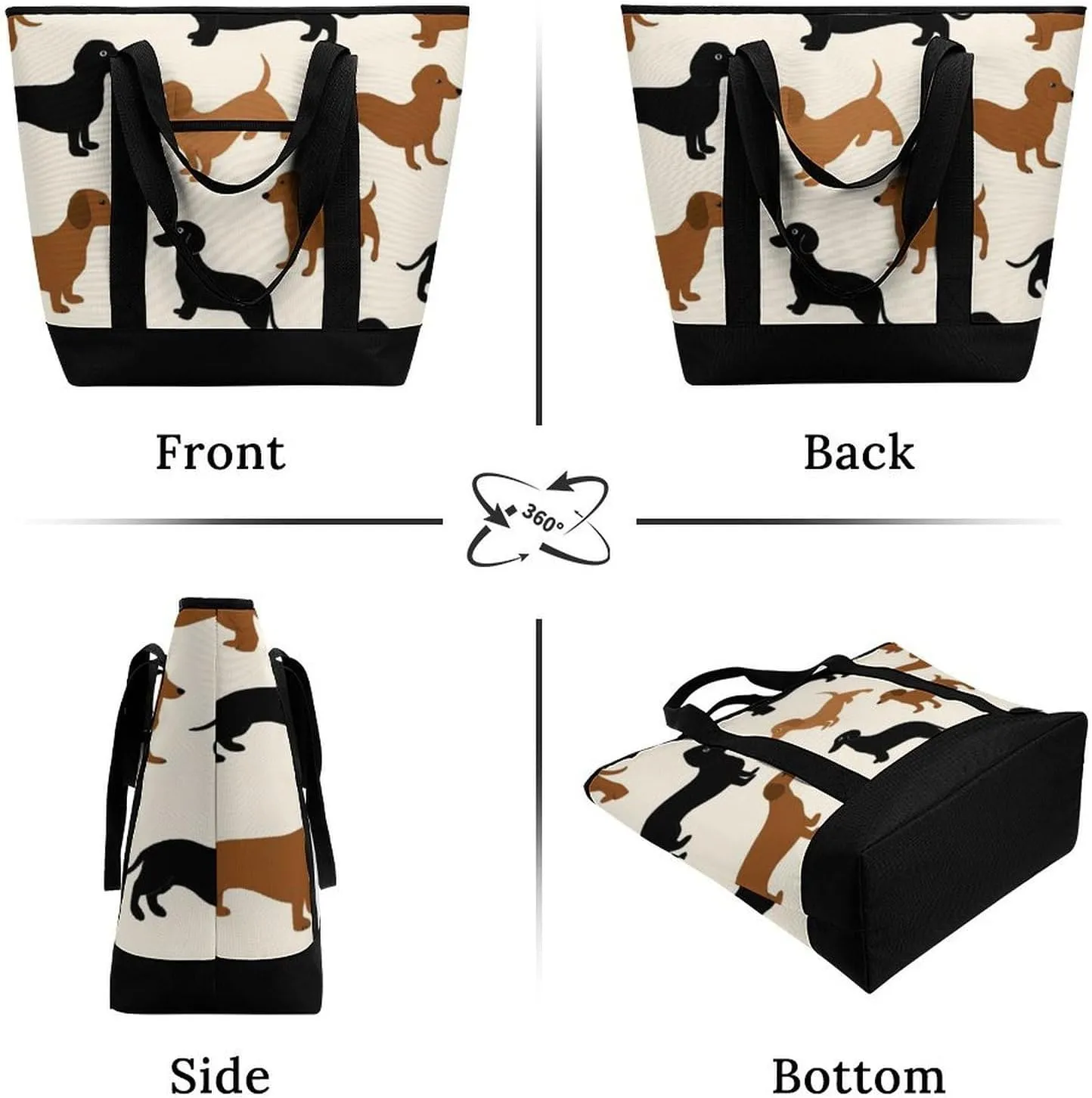 Women's Spacious Thermal Shoulder Bag Stylish Insulated Shopping Tote