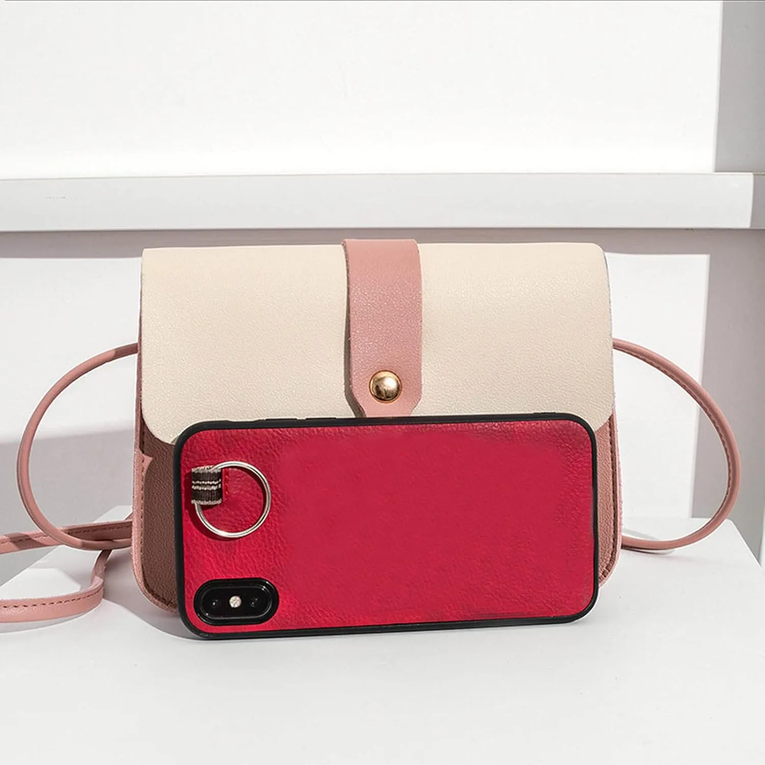 Women's Trendy Purses Vegan Leather Hobo Handbags Genuine Leather Crossbody Bags for Women Summer Mini Gym Bag(RD2)
