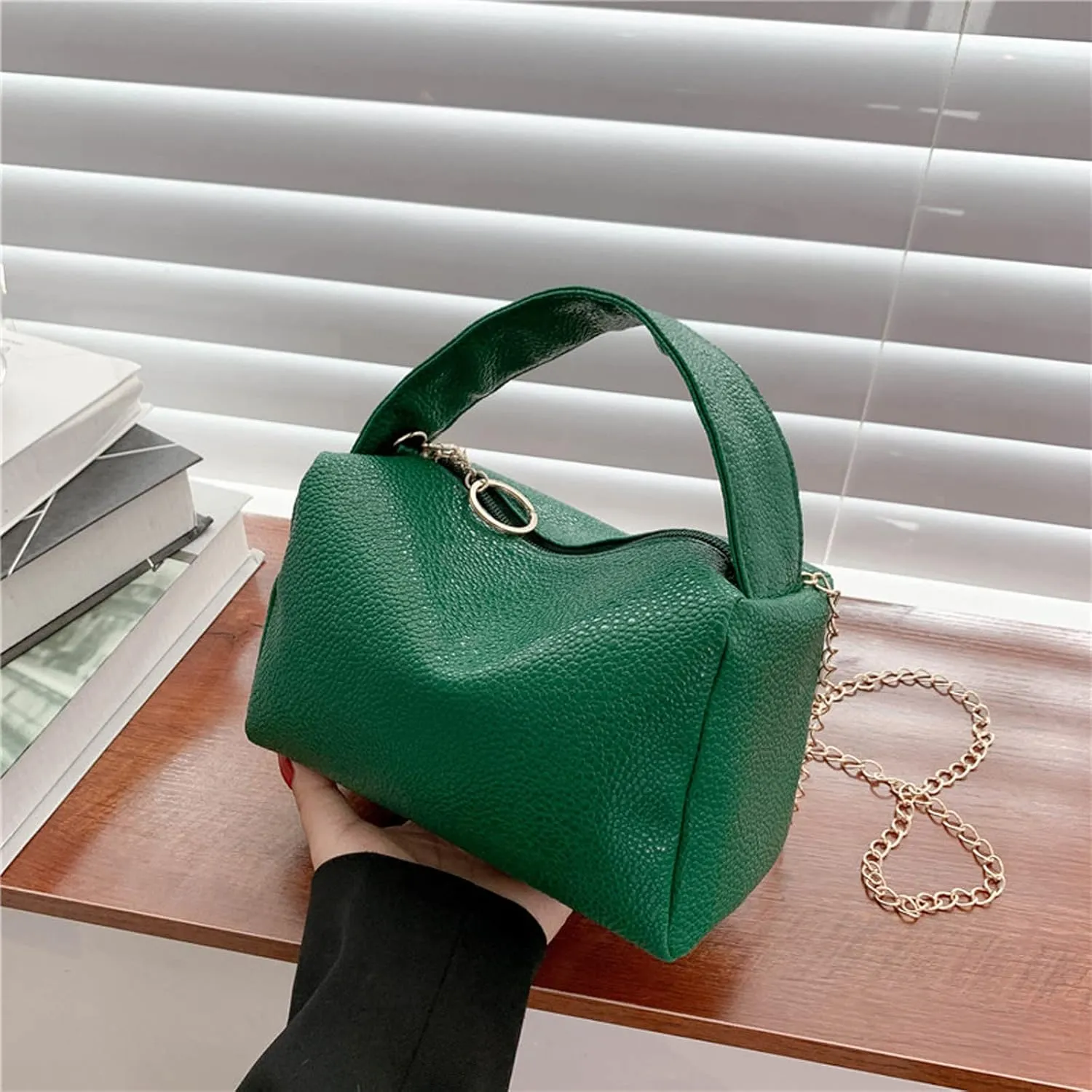 Women's Trendy Purses Vegan Leather Hobo Handbags Trendy Designer Shoulder Bags for Women Womens Shoulder Purse(Green)