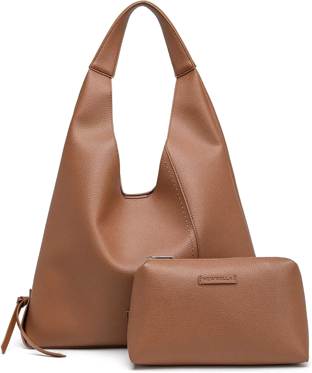 Women's Vegan Leather Hobo Shoulder Bag - Lightweight Spacious Handbag for Work Commute, Travel & Daily Use