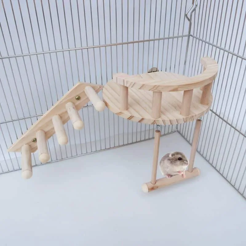Wooden Climbing Toy for Small Pets