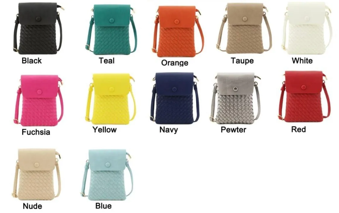 WOVEN PHONE CROSSBODY