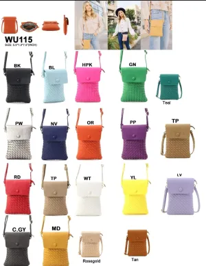 WOVEN PHONE CROSSBODY