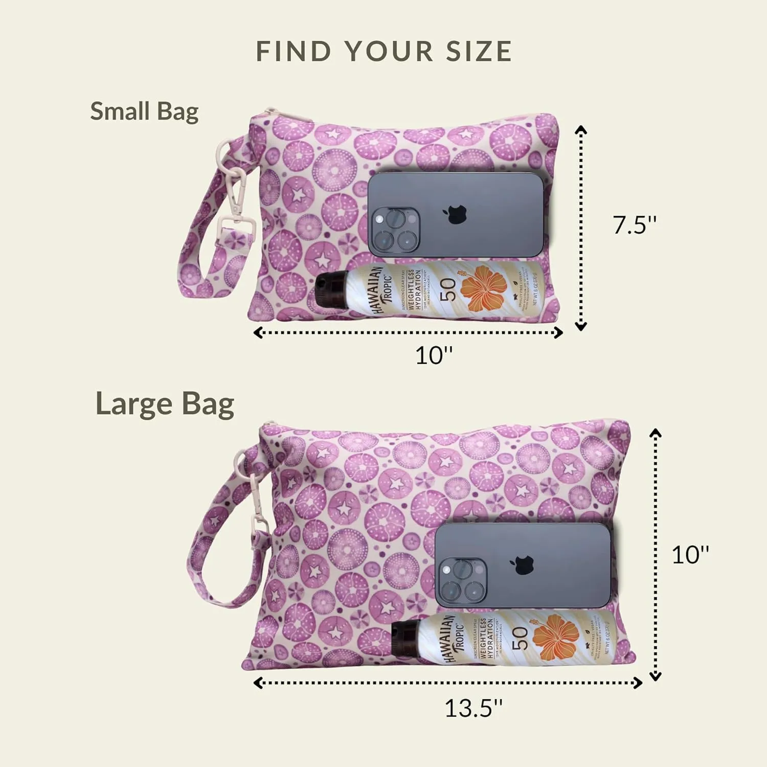 Wristlet Bag, Convenient Buckle Loop Strap, Ample Storage, Eco Fabric, Everyday Travel Vacation Accessory