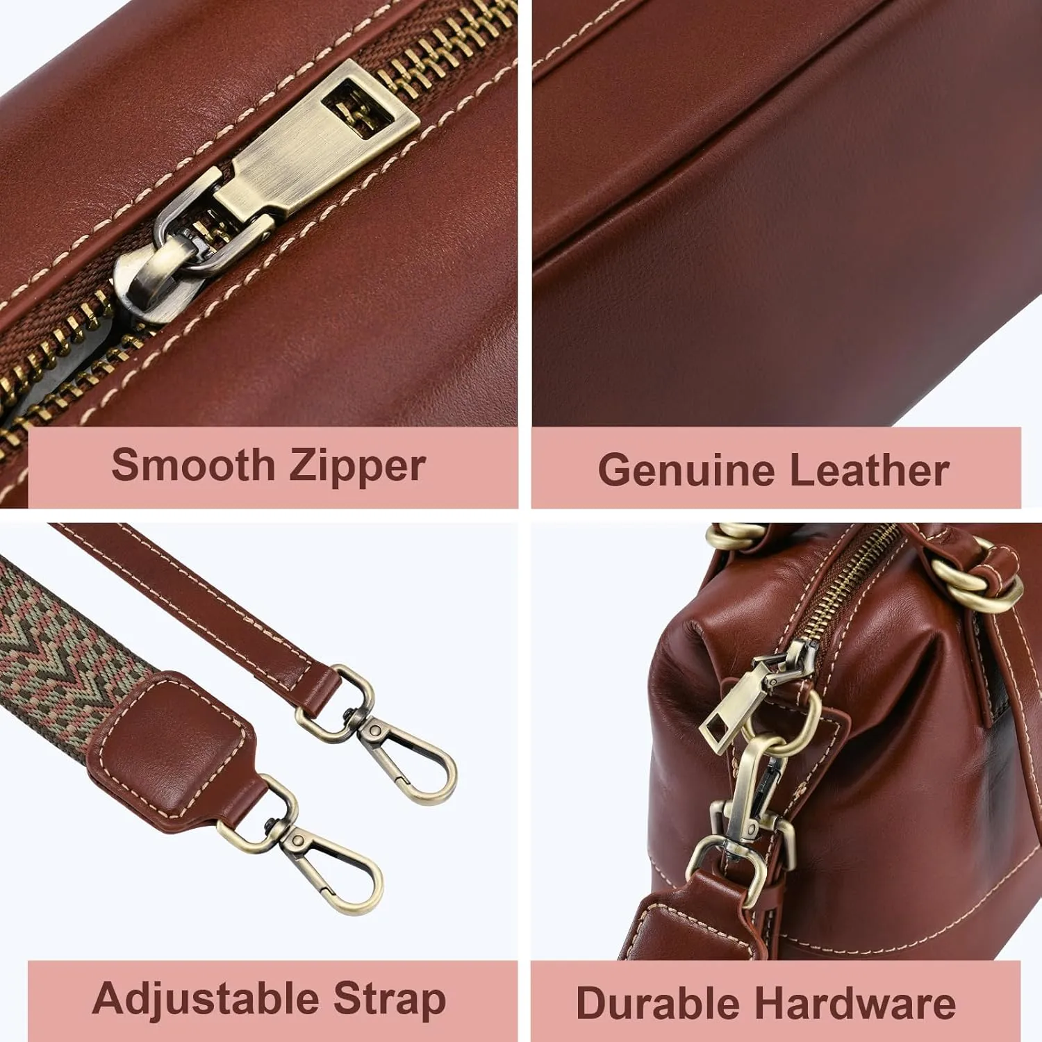 Yonami Women's Genuine Leather Crossbody Bag - Compact & Lightweight Designer Handbags