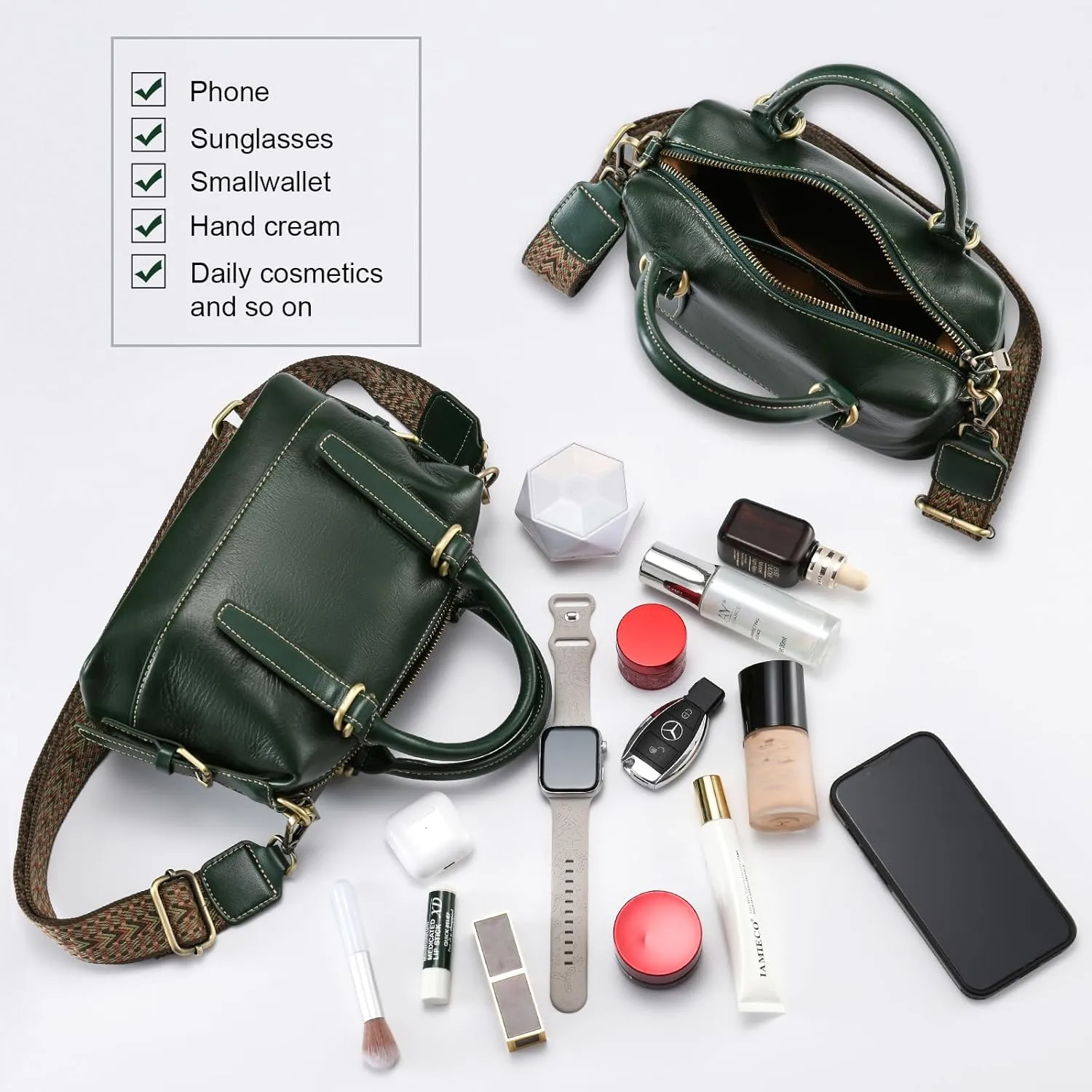 Yonami Women's Genuine Leather Crossbody Bag - Compact & Lightweight Designer Handbags