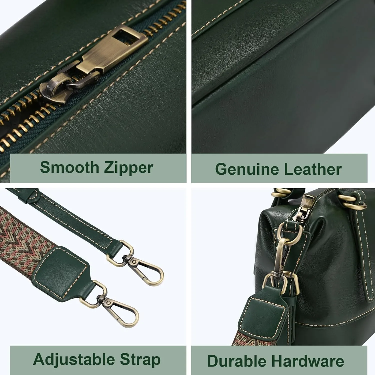 Yonami Women's Genuine Leather Crossbody Bag - Compact & Lightweight Designer Handbags